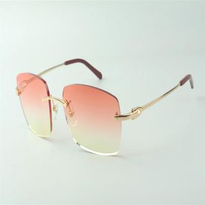 Hele 3524025 metalen randloze zonnebrillen decoratieve bril Men S Fashion Sunglasses unisex Design Classic Gold Frame262i