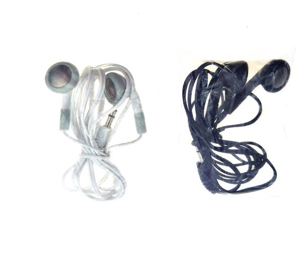 Écouteurs entiers en vrac de 35mm, écouteurs, casques d'écoute, couleur noir et blanc, pour téléphone portable mp3 mp4, 200 pièces, lot6311744