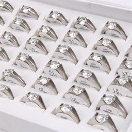Hele 36 Stuks mix veel Maat Unisex Plated Rvs ring mode-sieraden Band ringen Set vijzel Ringen trouwring Gift S3231