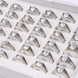 Hele 36Pcs mix veel Maat Unisex Plated Rvs ring mode-sieraden Band ringen Set vijzel Ringen weding ring Gift S323Z