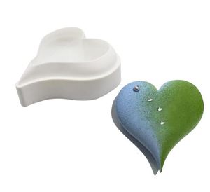 Hele 3D diamant liefde hart vorm siliconen mallen mallen voor bakspons chiffon mousse dessert cake food graad1350239