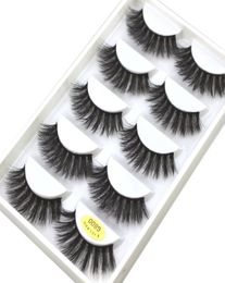 Ensemble de 5 paires de cils en vison, 100 pièces, faux cils 3D, ailés, épais, dramatiques, Volume naturel, doux, faux yeux, L4361858