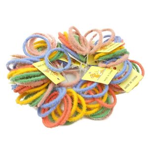 Hele 500 stks maat 3 cm snoep kleur breien wol elastische rubberen bands meisjes kinderen kinderen haar accessoires touw