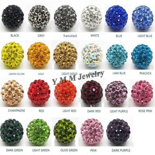 Boule Disco pavée d'argile de 10mm, 500 pièces entières, perles de cristal strass, mélange de couleurs pour bricolage, Ship2087