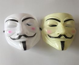 Whole 500pcs Máscara de Halloween V para Vendetta Máscara Anónimo Guy Fawkes Disfraces Disfraz de adulto Accesorio Fiesta Cosplay Máscaras2390200