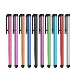 Hele 500pcslot Universal Capacitive Stylus Pen voor iPhone5 5S 6 6S 7 7Plus Touch Pen voor mobiele telefoon voor tablet verschillende Col9488703