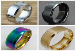 entièrement 50pcs 316l 8 mm simple bande simple anneaux en acier inoxydable anneau de bijoux de mode pour l'homme women8350976