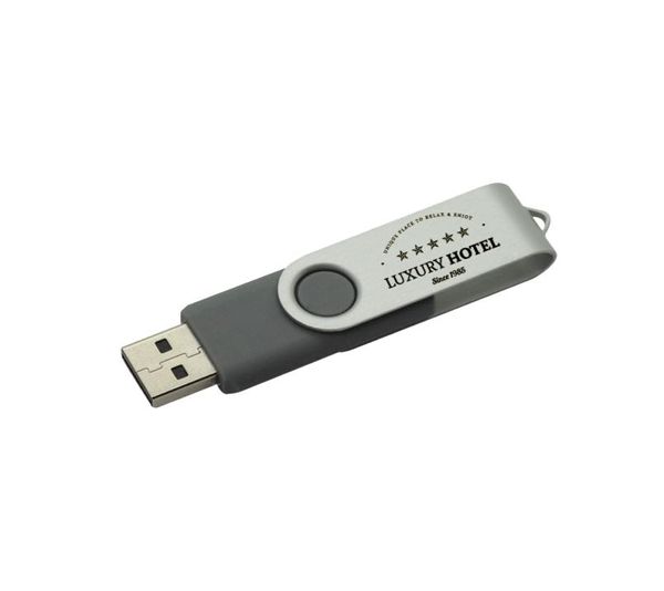 Entier 50pcs 64 Mo USB 20 Flash Drive imprimé logo personnalisé métal pivotant gravé personnaliser nom mémoire bâton pour PC Macbook Pe8486250