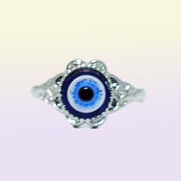 Bagues en alliage pour hommes et femmes, 50 pièces entières, bleu Devil039s, mélange de charme, punk goth, cadeau, oeil turc, bijoux 6445397