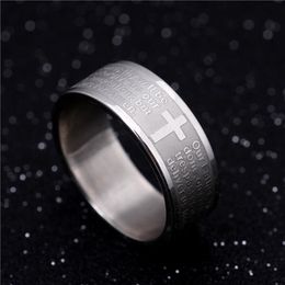 Hele 50 Stuks Engels Het Onze Vader Zilver Rvs Ets Heren Sieraden Ringen Hele Gemengde Lots276f