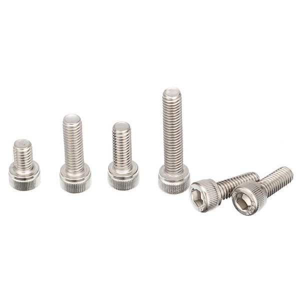 Ensemble 50pcs métrique M6 6mm vis à six pans creux Allen Cap boulons SS acier inoxydable A2 vis diamètre 8mm -100mm272l