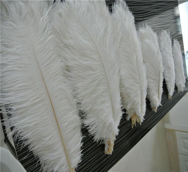 Todo 50 Uds plumas de avestruz blancas para centro de mesa de boda decoración del banquete de boda decoración para eventos suministro 8777222