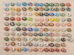 Hele 50pcslot Big Hole Beads voor Europese armband Lamwork gekleurde glazuur Diy Charms Fit kralen armbanden Mix5837210