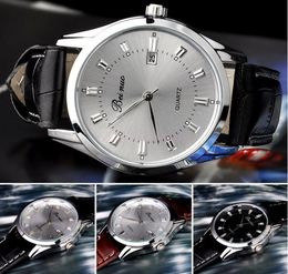 Entier 50pcslot mix 4colors hommes robe calendrier d'affaires watch fashion cuir beinuo watch6284853