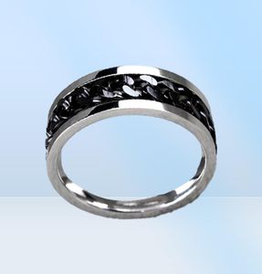 hele 50pcslot top mannen vrouwen roestvrijstalen ketting spinner ringen mode sieraden feestgeschenken punkstijl fietser ring2598990