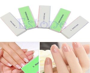 Manucure entièrement 5pcs Nail Art 4 Way Beauter Buffer Buffer Bloffing Sanding Fichier8005388