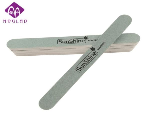 Whole 5PCSlot Sunshine Spone Panding Nail File Salon Papier None Nail Tampon Slim Crescent Grit 6003000 pour le vernis à ongles3367956