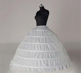 Ensemble 6 cerceaux robe de bal blanc jupon de mariée os complet Crinoline Tulle long jupon de mariage gonflé pas cher Simple en Stock43248178678744