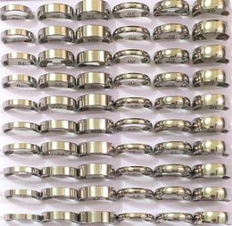 COMPLETOS 60pcs 4 6 Rings de banda de acero inoxidable plateado de 8 mm Regalos de estilo Mujeres Mujeres Joyas279D51555733