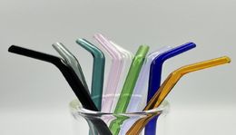 hele 7 8 kleurrijke rechte en buigglas drinkstroopjes pipet ecofvriendelijk babymelksap herbruikbaar glazen stro bar feest8223471