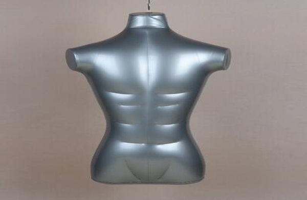 Busto masculino del cuerpo de 74 cm Half Torso más grueso Mannequentos del cuerpo inflable Modelo Modelo Modelo sin armas Maniquis para ROPA M000122969349