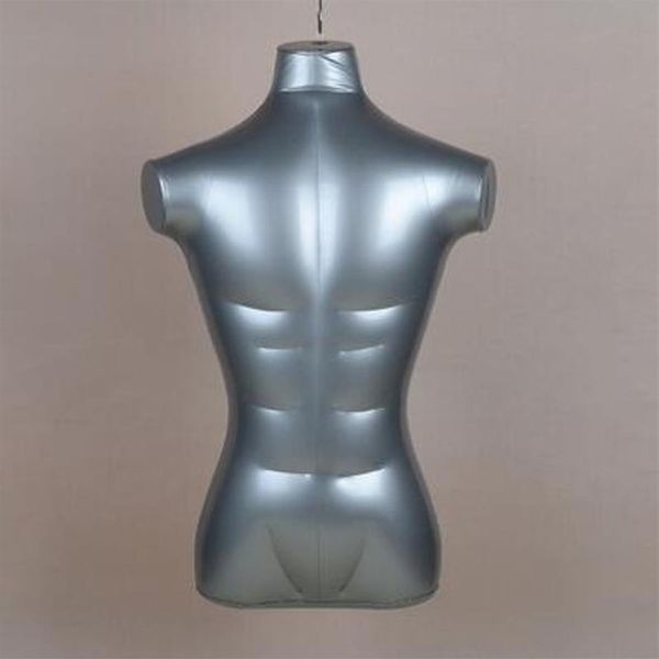 Mannequins de corps gonflables, demi-torse entier de 74CM, section plus épaisse, modèle masculin, buste sans bras, maniquis para ropa M00012323e