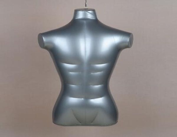 Mannequin gonflable de corps entier de 74CM, demi-torse, section plus épaisse, modèle masculin, buste sans bras, para ropa M000122996991