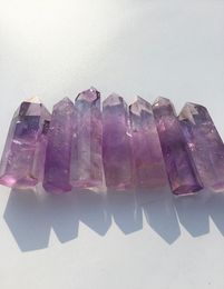 Entièrement 7pcs de haute qualité 100 amethyste violet naturel en tringle de pierre de pierre de pierre cristalline Reiki Healing9916796