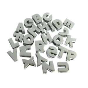 Entier 8mm 1300pcs / lot A-Z Plaine Chrome Argent Couleur Slide lettre DIY Charme Accessoires fit pour 8MM bracelet en cuir keychains258S