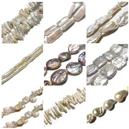 Perles irrégulières de perles baroques entières AAA 100% naturelles pour la fabrication de bijoux bracelet à bricoler soi-même collier boucles d'oreilles