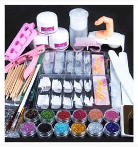 Hele acryl poeder glitter nagelborstel valse vingerpomp nail art tools set5736192