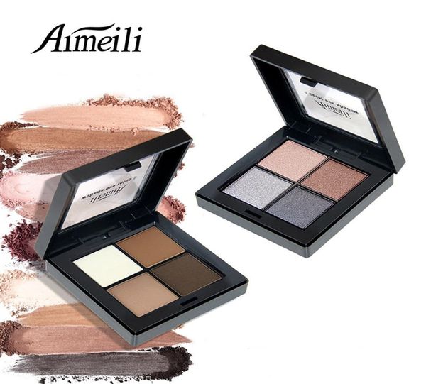 Todo AIMEILI 4 colores Sombra de ojos Cosméticos Maquillaje mineral Paleta de sombras de ojos Juego de sombras de ojos para mujeres 9 Estilo Color ES3993375