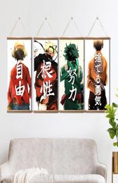 Todo Anime ataque a titán my hero academia Luffy lienzo cartel pinturas en desplazamiento imágenes artísticas de pared para decoración para sala de estar with5933247