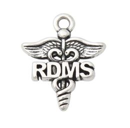 Entièrement antique en argent plaqué alliage médical charmes RDMS CADUCEUS Symbol Charms 1923 mm 50pcs AAC19805005603