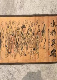 Héros antiques de marge d'eau entière image complète peintures chinoises peintures de paysage long défilement Zhongtang peinture décoration 3857698
