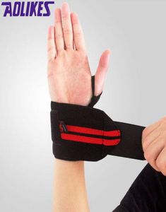 Hele AOLIKES 1 Paar Gewichtheffen Polsband Sport Professionele Training Handbanden Polssteun Bandjes Wraps Guards Voor Gym5124692