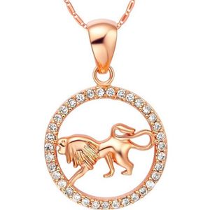 Todo-Aries Tauro Géminis Cáncer Leo Virgo Libra Escorpio Sagitario Capricornio Acuario Piscis Colgante Collar de oro 195k