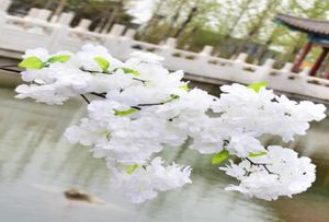 Fleur de cerisier artificielle entière 1 mètre de long 4 branches chaque bouquet souper décorations de mariage de fleurs de cerisier denses en soie sakur8603886