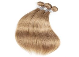 Heel Asblond Menselijk haarbundels 8 27 30 Braziliaans steil haar 10 bundels Remy Human Hair extensions 1624 inch4716058