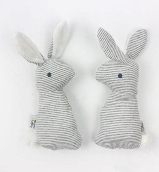 Bébé entier mignon doux Animal en peluche main saisir jouets hochet infantile bébé rayures lapin cadeau éducatif développement jouets K3614839297