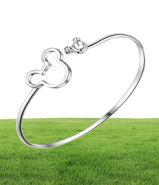 Brazalete entero, brazalete de plata, pulsera con forma de ratón, mujer, chica linda, promoción de tienda de fábrica Whole Pr9613945