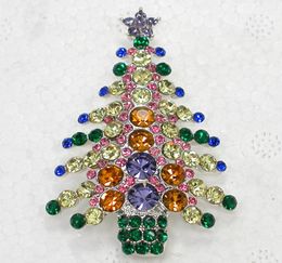 Hele mooie kristallen strass kerstboom pin broche kerstcadeaus broches C6805254171