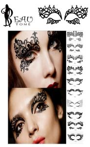 Whole Beautome 1 PC Mode Dentelle Creux Ombre À Paupières Visage Bâton Eyeliner Autocollants Tatouages Temporaires Maquillage Art Pat Costume Party 2450529