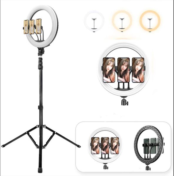 Entièrement beauté 12 pouces tiktok tik tok pographic light light light with 2m trépied stand for live stream maquage youtube vid9224898