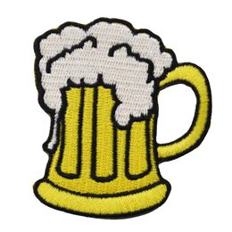 Patch brodé de bière entière, à repasser sur vêtements, à coudre, appliqué pour bricolage, chemise, veste, gilet, 2271