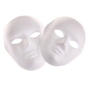 Hele-Lege Witte Maskerade Masker Vrouwen Mannen Dans Cosplay Kostuum Partij DIY Masker Hoge Kwaliteit309h