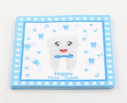 Heel blauw gelukkig eerste tand gedrukt papieren servet servet voor soorten feest decoupage festas tissue servilleta 33cm33cm 20pcsp6546224