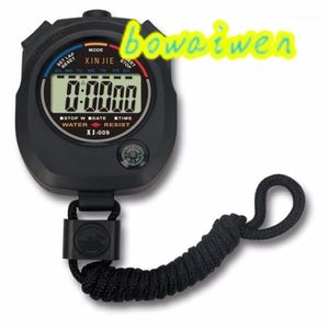 Whole-bowaiwen #0057 waterdichte digitale LCD stopwatch chronograaf timer teller sportalarm1293o