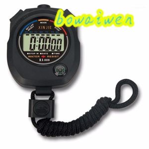 Whole-bowaiwen #0057 waterdichte digitale LCD stopwatch chronograaf timer teller sportalarm1264M