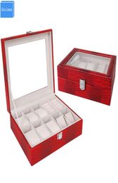Boîte entière pour JewelrywatchBraceletrring Women Mmen Leopard Leather Box Storagedisplay Watches Hour Cased Packaging 9023395